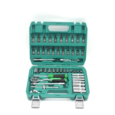 73172 53‑Pcs টুল সেট, গ্রিন কেস, 72‑Teeth S2 র্যাচেট